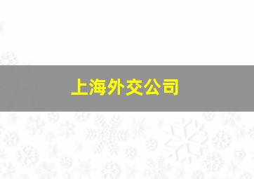 上海外交公司