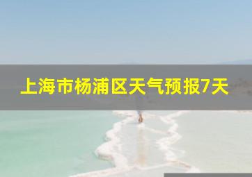 上海市杨浦区天气预报7天