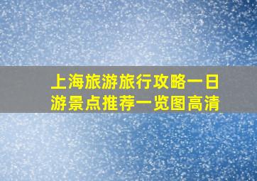 上海旅游旅行攻略一日游景点推荐一览图高清