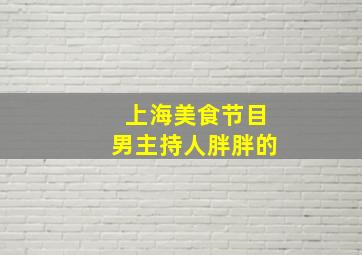 上海美食节目男主持人胖胖的