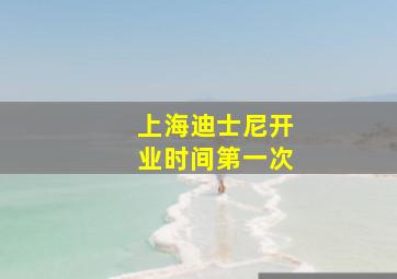 上海迪士尼开业时间第一次