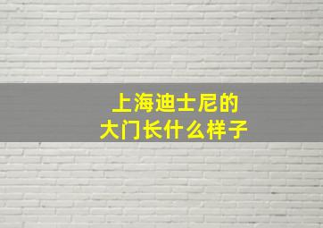 上海迪士尼的大门长什么样子