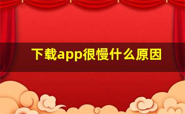 下载app很慢什么原因