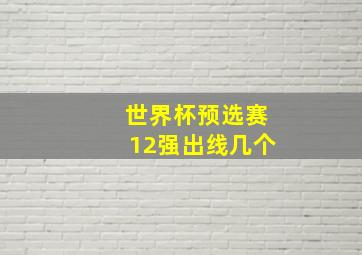 世界杯预选赛12强出线几个