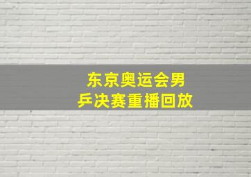 东京奥运会男乒决赛重播回放