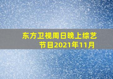 东方卫视周日晚上综艺节目2021年11月