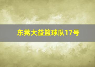 东莞大益篮球队17号