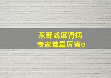 东部战区肾病专家谁最厉害o