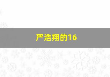 严浩翔的16