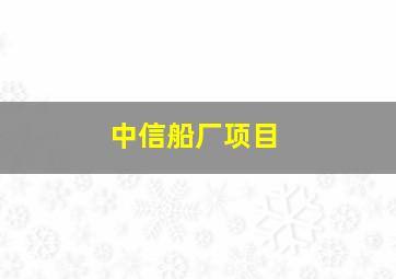 中信船厂项目