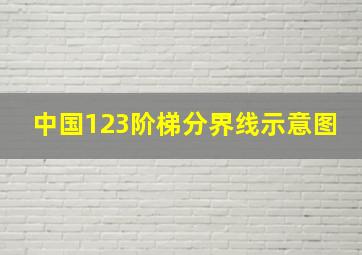 中国123阶梯分界线示意图