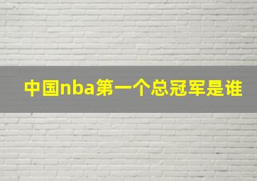 中国nba第一个总冠军是谁