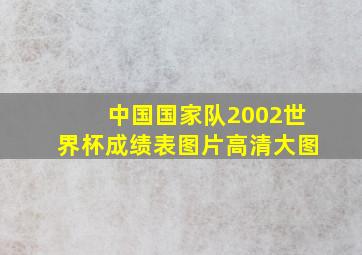 中国国家队2002世界杯成绩表图片高清大图