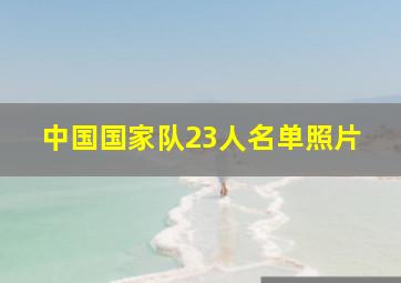 中国国家队23人名单照片