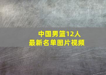 中国男篮12人最新名单图片视频