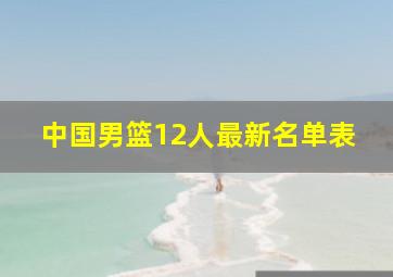 中国男篮12人最新名单表