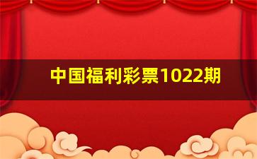 中国福利彩票1022期