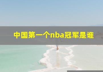 中国第一个nba冠军是谁