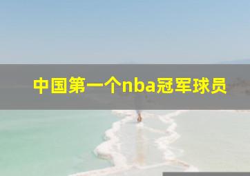 中国第一个nba冠军球员