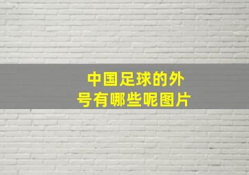 中国足球的外号有哪些呢图片