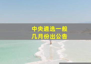 中央遴选一般几月份出公告