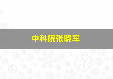 中科院张晓军