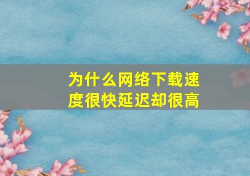 为什么网络下载速度很快延迟却很高