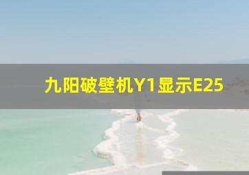 九阳破壁机Y1显示E25