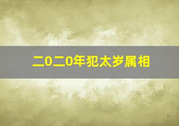 二0二0年犯太岁属相