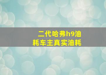 二代哈弗h9油耗车主真实油耗