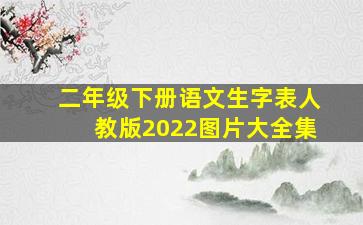 二年级下册语文生字表人教版2022图片大全集