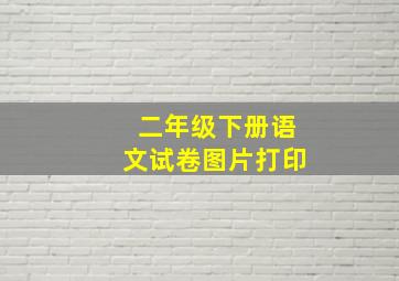 二年级下册语文试卷图片打印