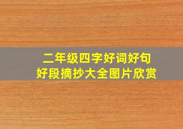 二年级四字好词好句好段摘抄大全图片欣赏