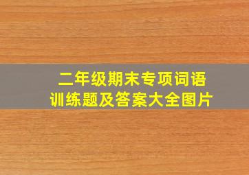 二年级期末专项词语训练题及答案大全图片