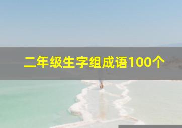 二年级生字组成语100个