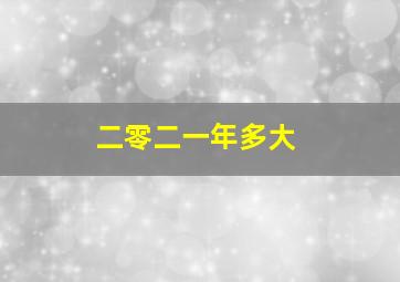 二零二一年多大