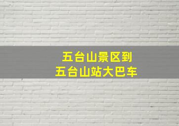 五台山景区到五台山站大巴车