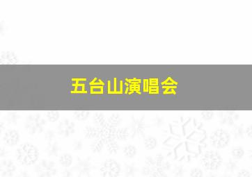 五台山演唱会