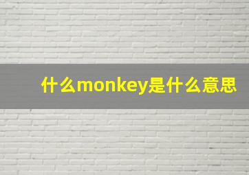 什么monkey是什么意思