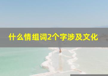 什么情组词2个字涉及文化