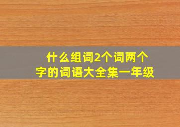 什么组词2个词两个字的词语大全集一年级