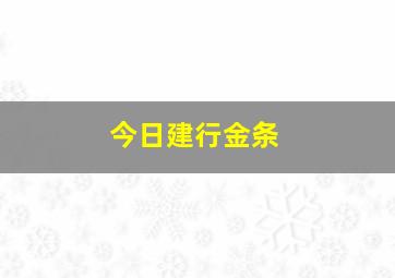 今日建行金条