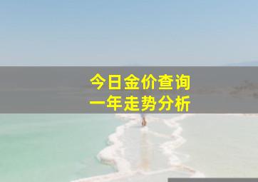 今日金价查询一年走势分析