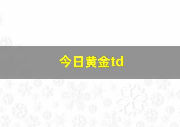 今日黄金td