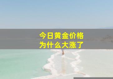 今日黄金价格为什么大涨了