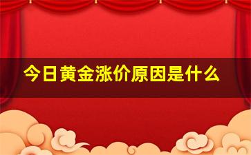 今日黄金涨价原因是什么