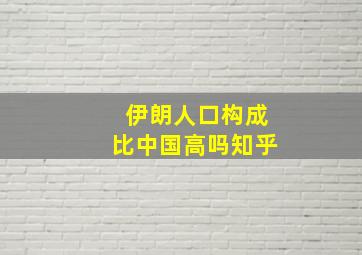 伊朗人口构成比中国高吗知乎