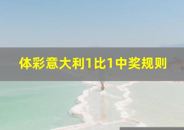 体彩意大利1比1中奖规则