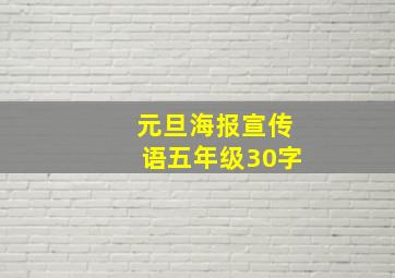 元旦海报宣传语五年级30字