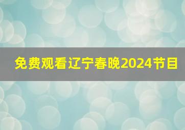 免费观看辽宁春晚2024节目